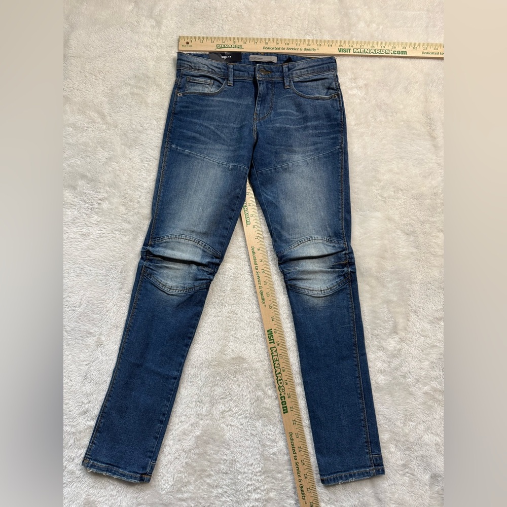 Vintage Express Straigh Super Junior Girls Jeans in Blue Size 14 NWT
